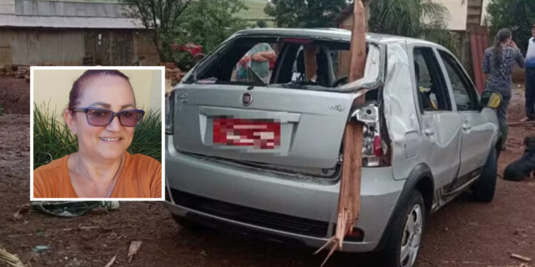 Mulher morre após ser atingida por destroços de galpão durante temporal no interior do RS