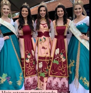 Soberanas de Nova Roma do Sul Prestigiam a 6ª Edição da Festa do Pêssego em Pinto Bandeira
