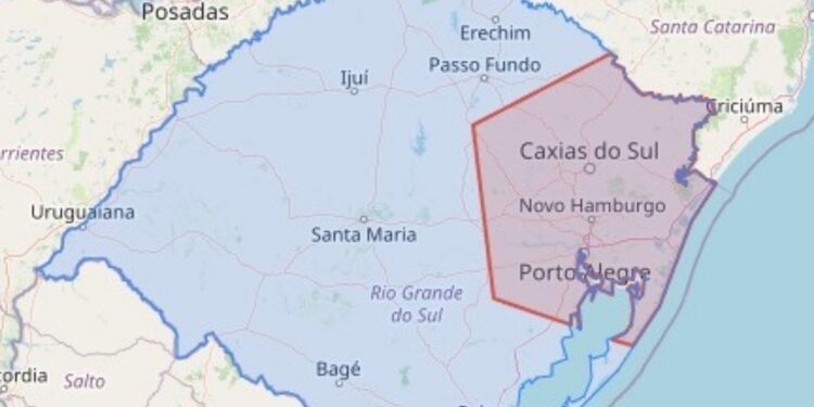 Defesa Civil emite alerta para possibilidade de chuvas e ventos fortes no RS