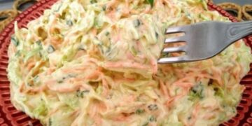 Ingredientes da receita de salada de repolho americana