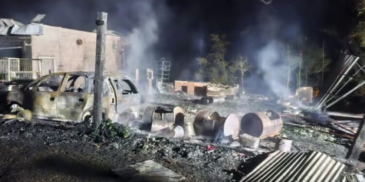 Incêndio em Vinícola de Nova Pádua é Contido Pelo Corpo de Bombeiros