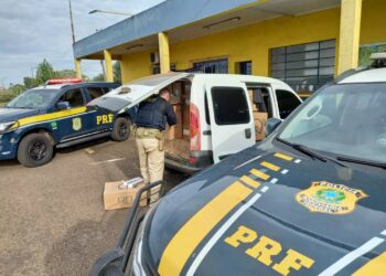 Dois homens são presos com carga de cigarros contrabandeados em Vacaria, na Serra Gaúcha