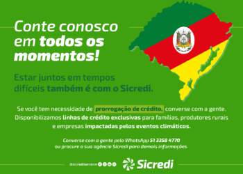 Sicredi Serrana auxilia associados afetados pelas enchentes no RS com prorrogação de parcelas e linhas de crédito exclusivas