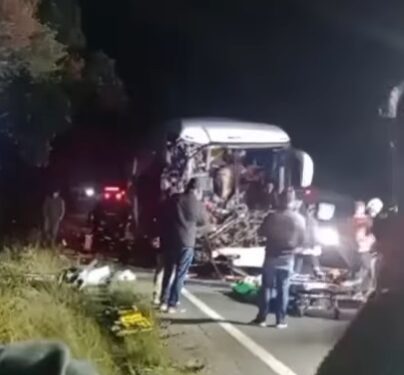 Grave acidente envolvendo ônibus e caminhão deixa vários feridos na BR-116
