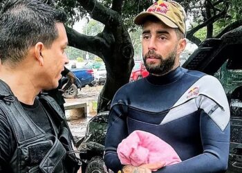Pedro Scooby revela situação de escola durante resgate no RS: ‘Tomada por facção’