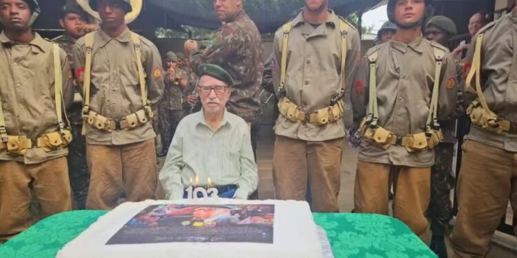 Brasileiro que lutou na 2ª Guerra Mundial completa 103 anos