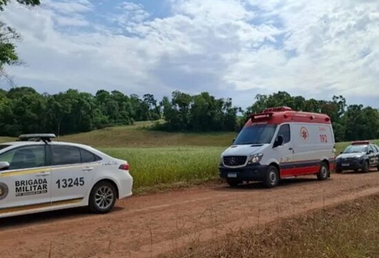 Mulher é encontrada morta em lavoura, Brigada Militar foi acionada para atender a ocorrência