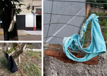 Cidade de Getúlio Vargas amanhece com calcinhas penduradas em árvores e cercas