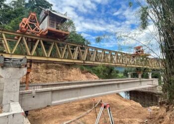 Última fase da construção da ponte sobre o Rio Caí, na BR-116, entre Caxias e Nova Petrópolis