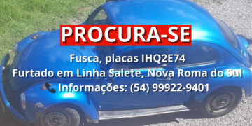 Fusca é Roubado de Residência Enquanto Proprietário Participava de Festa na Comunidade da Salete, Interior de Nova Roma do Sul
