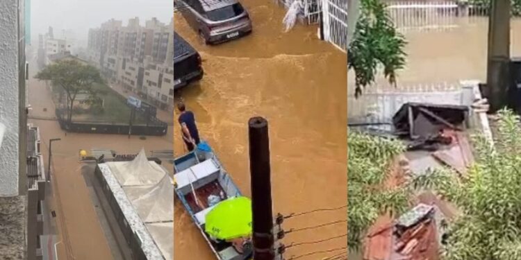 Em dois dias de chuva, SC tem 13 cidades em emergência, uma morte e mais de 1 mil desabrigados