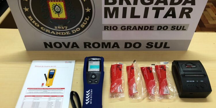 BM De Nova Roma do Sul recebe equipamento avançado para fiscalização de trânsito