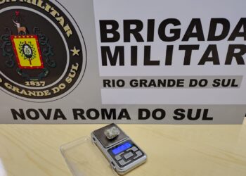 Brigada Militar apreende droga com homem na área central de Nova Roma do Sul