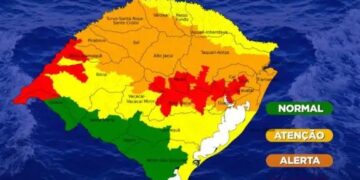 Defesa Civil alerta para chuvas intensas e risco de enchentes no fim de semana no RS