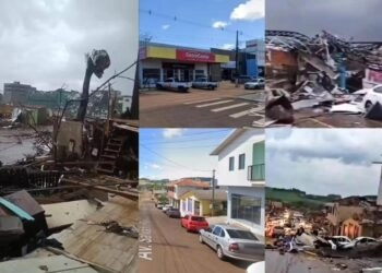 Tornado devasta Rio Bonito do Iguaçu no Paraná