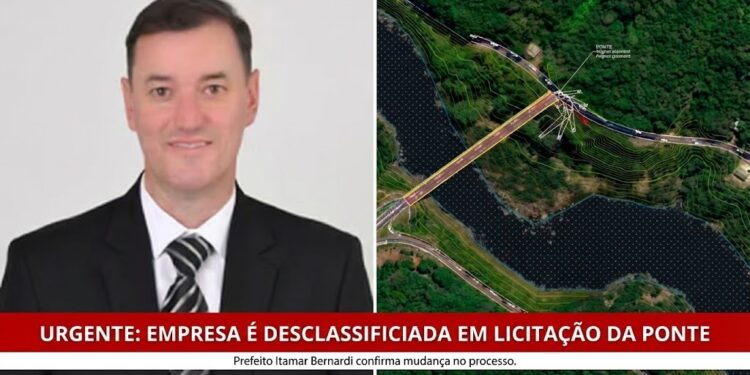 Empresa vencedora de licitação para ponte entre Nova Pádua e Nova Roma do Sul é desclassificada
