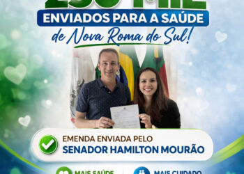 Vereadora Vanessa entrega em mãos ofício de emenda de R$ 250 mil para a saúde de Nova Roma do Sul