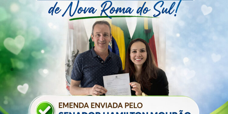 Vereadora Vanessa entrega em mãos ofício de emenda de R$ 250 mil para a saúde de Nova Roma do Sul