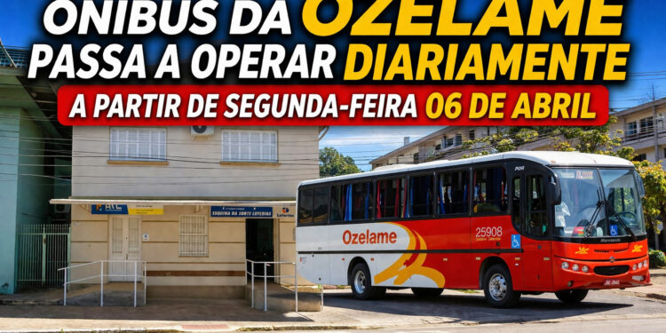 Ônibus da Ozelame passa a operar diariamente em Nova Roma do Sul a partir de segunda-feira 06 de abril